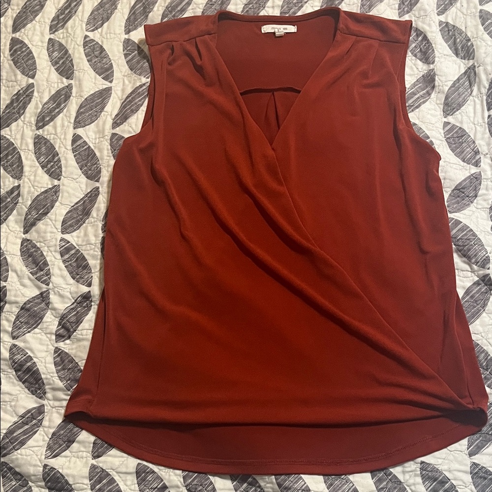 Maurices Terracotta Sleeveless Blouse